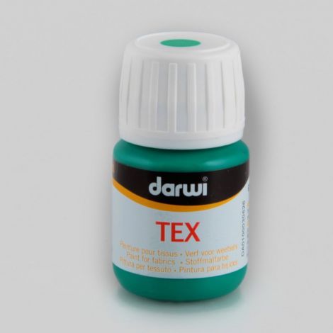Farba do Tkanin Darwi Tex 30ml, Ciemno Zielona